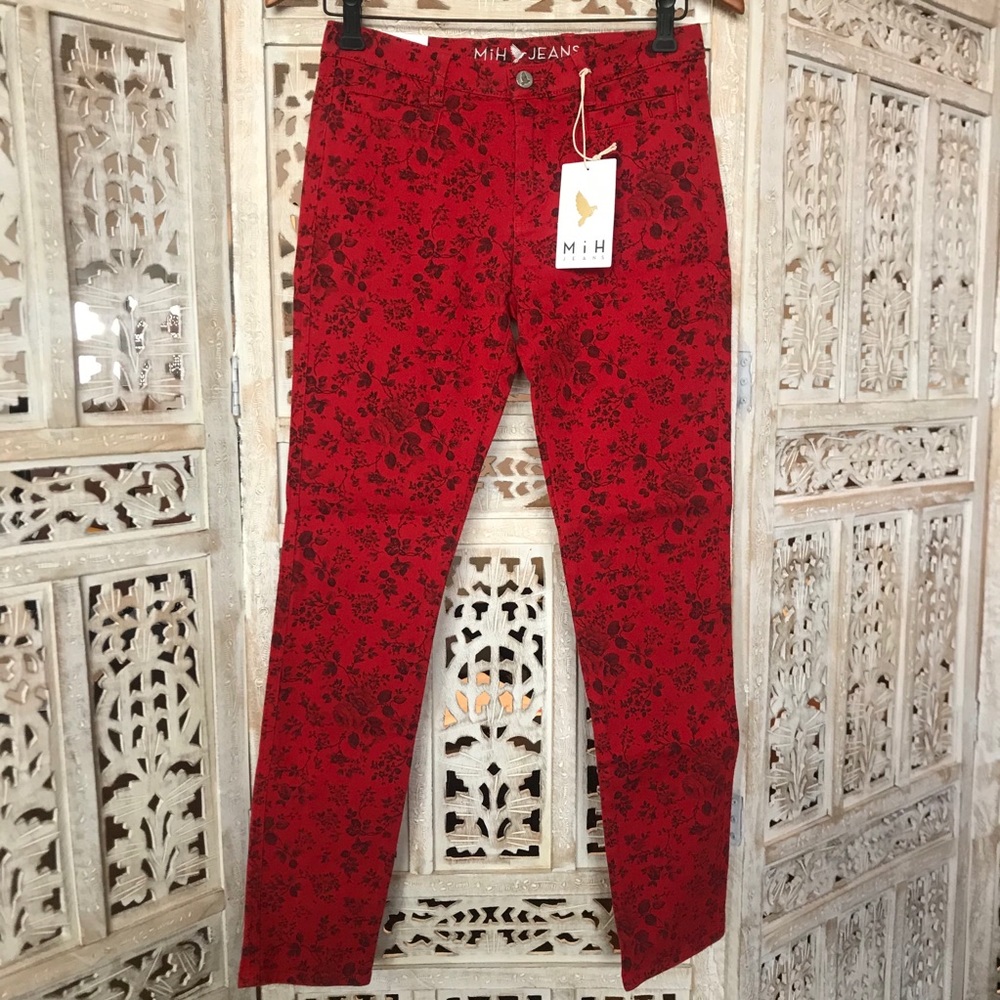 NWT Mih Jeans Ellsworth High Rise Skinny Wild Rose 26